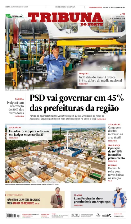 Edição do dia 9 de outubro de  2024