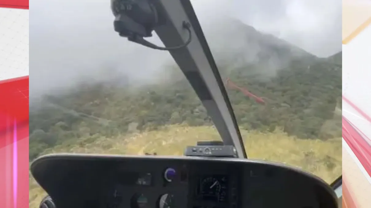 Helicóptero tenta pousar no Pico Paraná para resgatar militar ferido