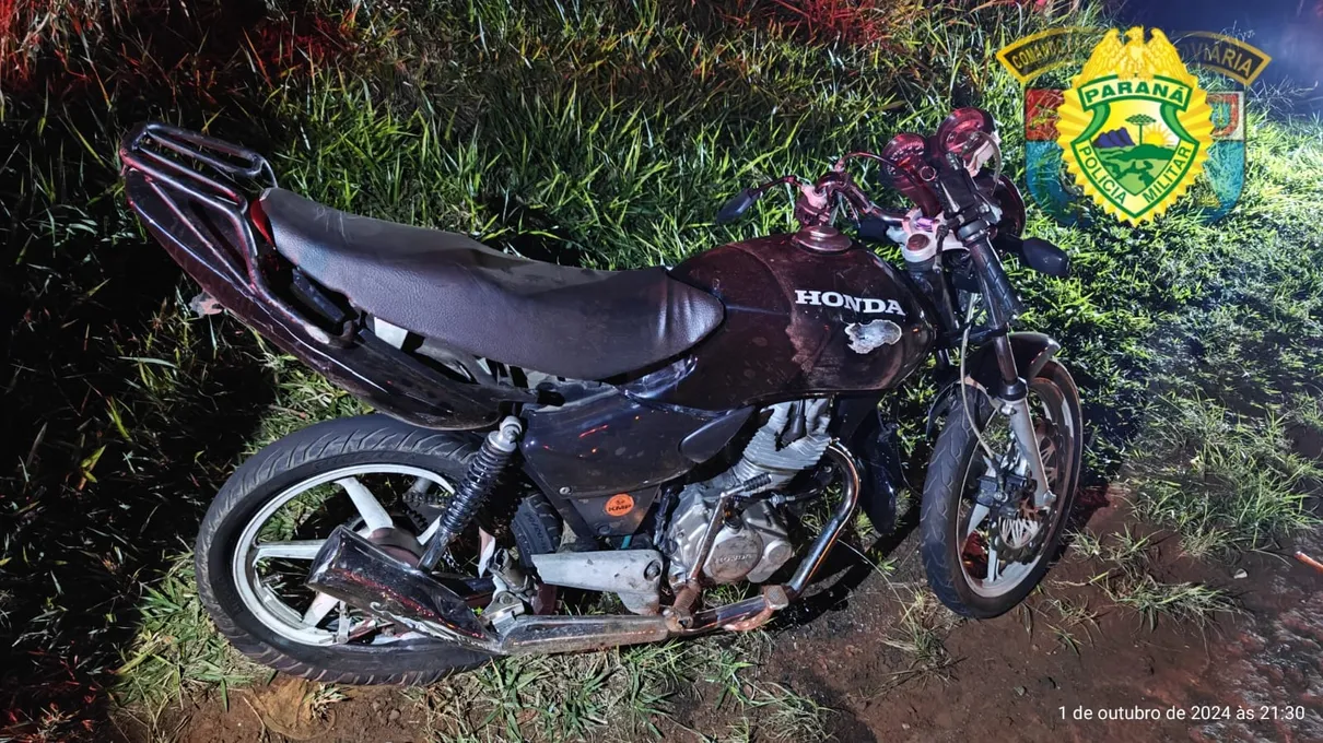 Motociclista de Apucarana se envolve em acidente com carro na PR-445