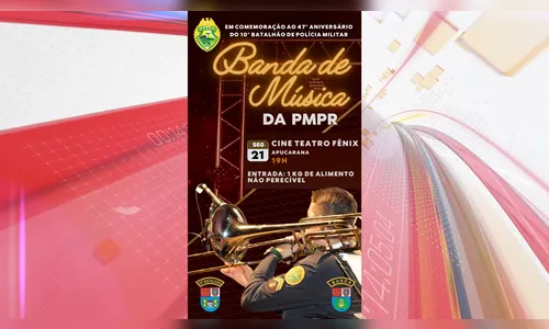Banda de Música da PM se apresenta em Apucarana no próximo dia 21