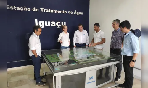 Sanepar apoia empresa argentina na instalação de estação