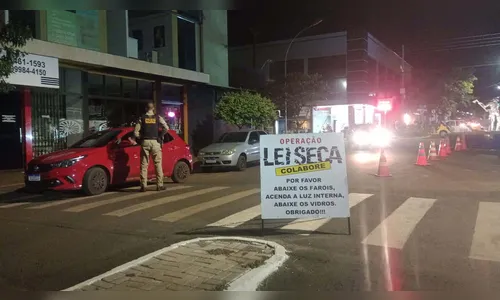 Policiais da 6ª CIPM realizam operação Lei Seca em Faxinal