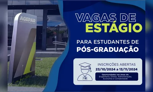Agepar abre processo seletivo para estagiários de pós-graduação