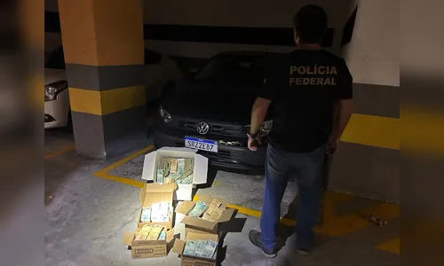 PF apreende R$ 1,8 milhão em dinheiro no subsolo dentro de carros