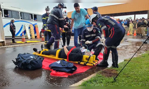 Veja como foi simulação de acidente com múltiplas vítimas em Jandaia