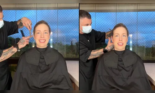 Fabiana fez o primeiro corte após perder os fios