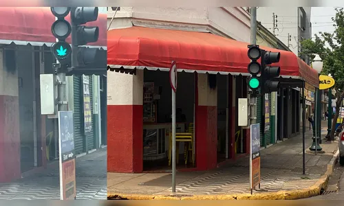 Semáforo com formato de maconha é fake, diz prefeitura