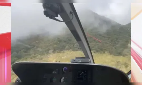 Helicóptero tenta pousar no Pico Paraná para resgatar militar ferido