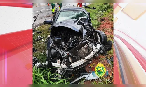 Colisão entre carro e caminhão causa uma morte na PR-444 em Arapongas
