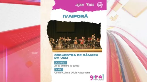 Ivaiporã recebe Orquestra de Câmara da UEM em apresentação gratuita