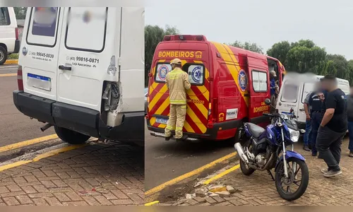 Motociclista fica ferido após colisão traseira em Apucarana