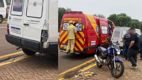 Motociclista fica ferido após colisão traseira em Apucarana