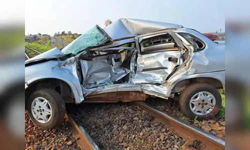 Quadro de saúde de motorista atingido por trem é estável, diz hospital