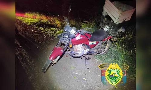 Idoso é atropelado por motocicleta na PR-466 em Jardim Alegre