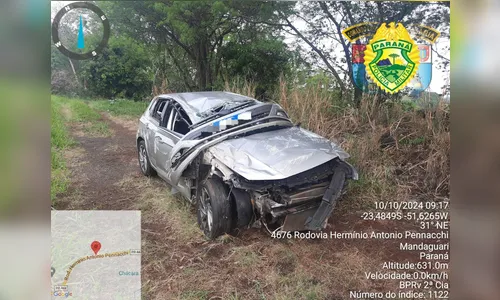 Acidente na PR-444 deixa motorista ferida em Mandaguari