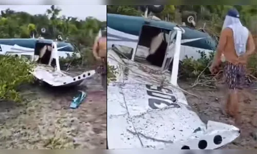Avião de pequeno porte cai no litoral do Paraná; piloto sobrevive