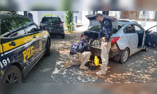PRF apreende carro com maconha e cocaína em Arapongas