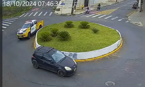 Motorista usa rotatória ‘de jeito diferente’ para tentar fugir da PRE
