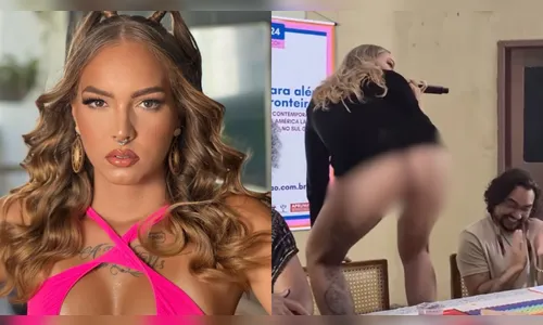 Cantora faz dança erótica e mostra nádegas em palestra de universidade