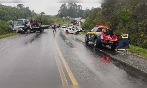 Acidente envolvendo três veículos na BR-153 deixa um morto no PR