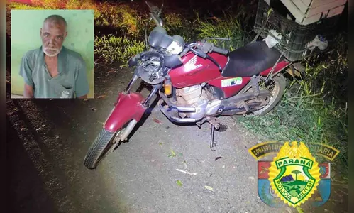 Idoso atropelado por moto  em Jardim Alegre morre no hospital