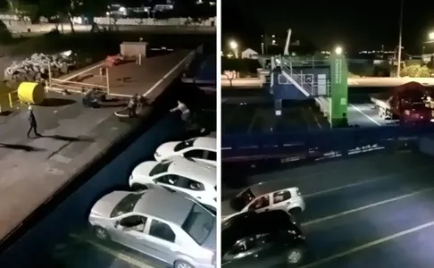 o incidente aconteceu por volta das 23h30, na última balsa antes da meia-noite