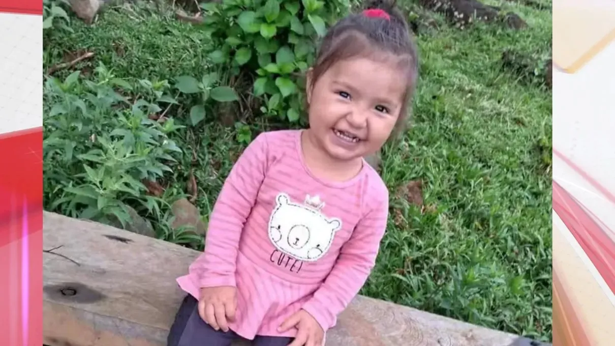 A menina de apenas 2 anos e quatro meses que morreu depois de ser arrastada por uma enxurrada