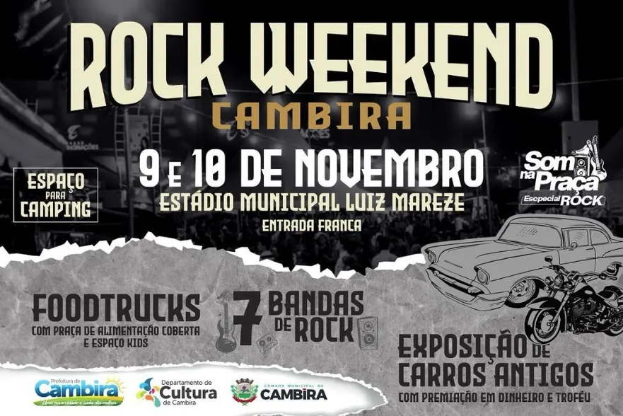 Festival de rock acontecerá em Cambira