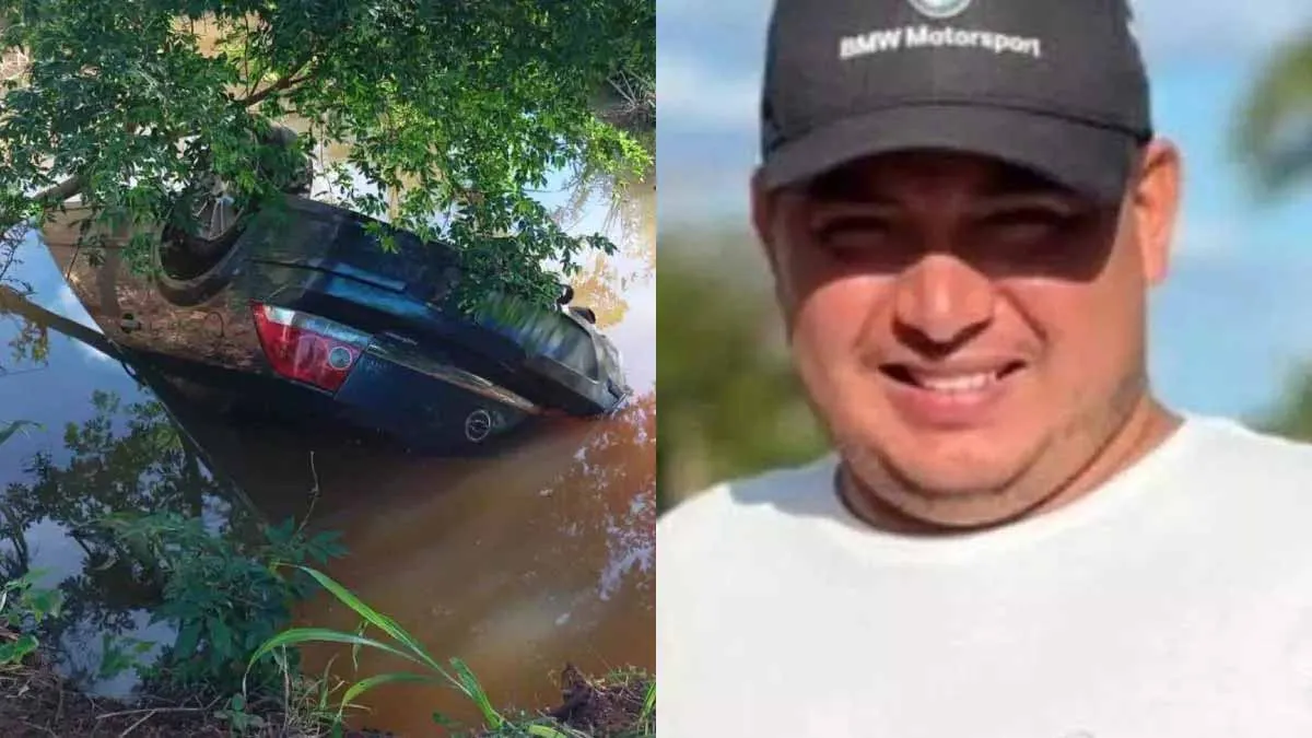 Homem foi encontrado dentro de carro submerso, em um rio no norte do Paraná