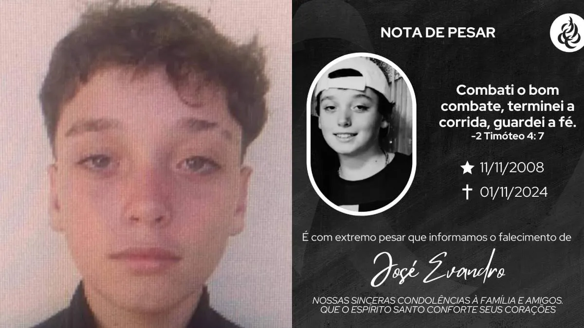 José Evandro Sales, 16 anos