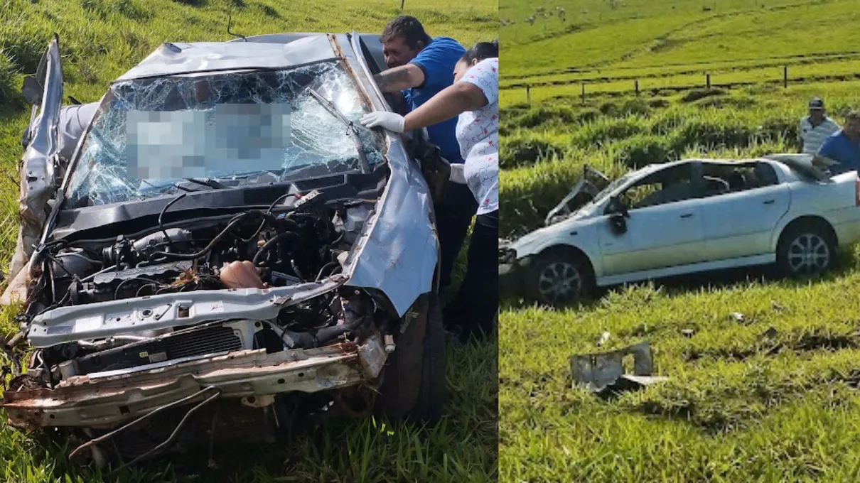 O Chevrolet Astra prata, que era conduzido pela vítima foi encontrado fora da pista, dentro de uma área de vegetação.