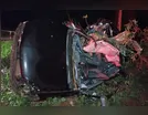 Acidente na PR-497 termina com uma jovem morta e quatro feridos