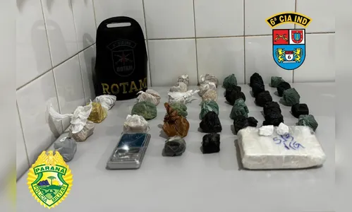 Rotam prende jovem e apreende mais de R$ 150 mil em drogas em Ivaiporã