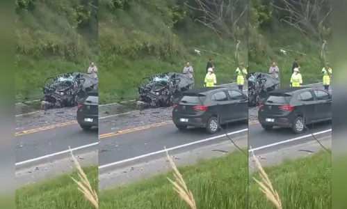 Passageiro morre em colisão entre carro e caminhão no PR