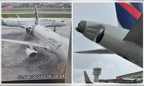 Aviões colidem em pátio do aeroporto de Congonhas; vídeo mostra batida