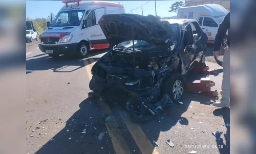 Colisão frontal deixa dois feridos graves na BR-369