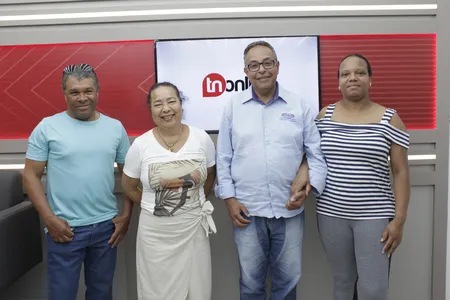 Diretores do Macone em visita aos estúdios do TNOnline