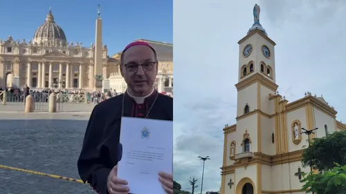 Dom Carlos está em Roma e gravou um vídeo em frente à Basílica de São Pedro