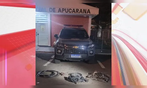Homem é preso com fios de cobre furtados em Apucarana