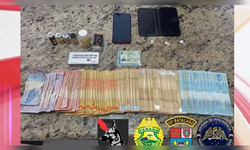 Homem é preso com mais de R$ 23 mil e anabolizantes em Apucarana