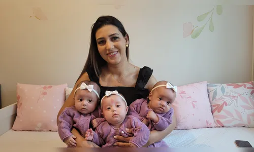 Mãe de trigêmeas conta rotina cheia de desafios em Apucarana