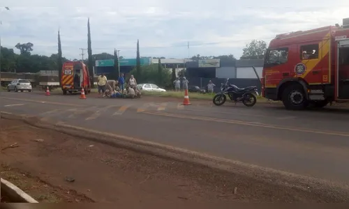 Colisão entre motos deixa dois feridos na PR-466 em Jardim Alegre