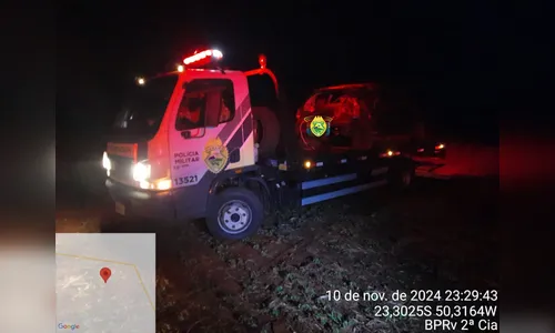 Motorista morre após carro capotar na PR-436 em Bandeirantes