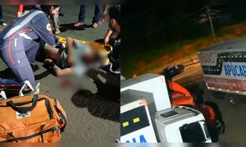 VÍDEO: Câmera flagra acidente violento entre carro e moto em Apucarana