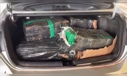 PRF recupera carro roubado e apreende 264 kg de maconha em Mandaguari
