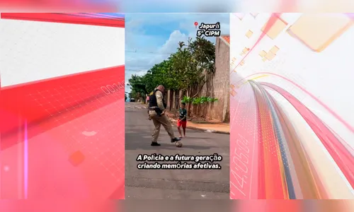 PMs pausam ronda para jogar bola com crianças: 