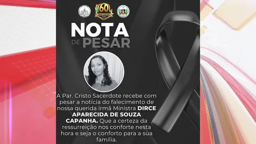 Paróquia divulgou nota de pesar nesta quinta-feira