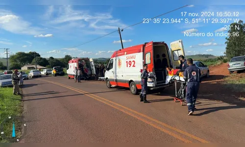 Queda de moto deixa duas pessoas feridas em rodovia de Londrina