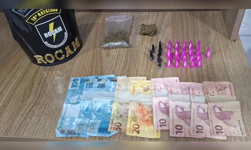Rocam apreende drogas e prende suspeitos em patrulhamento na Vila Reis
