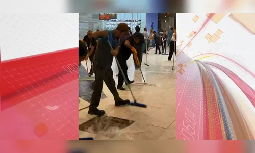 Chuva forte gera inundação em shopping de Londrina; veja